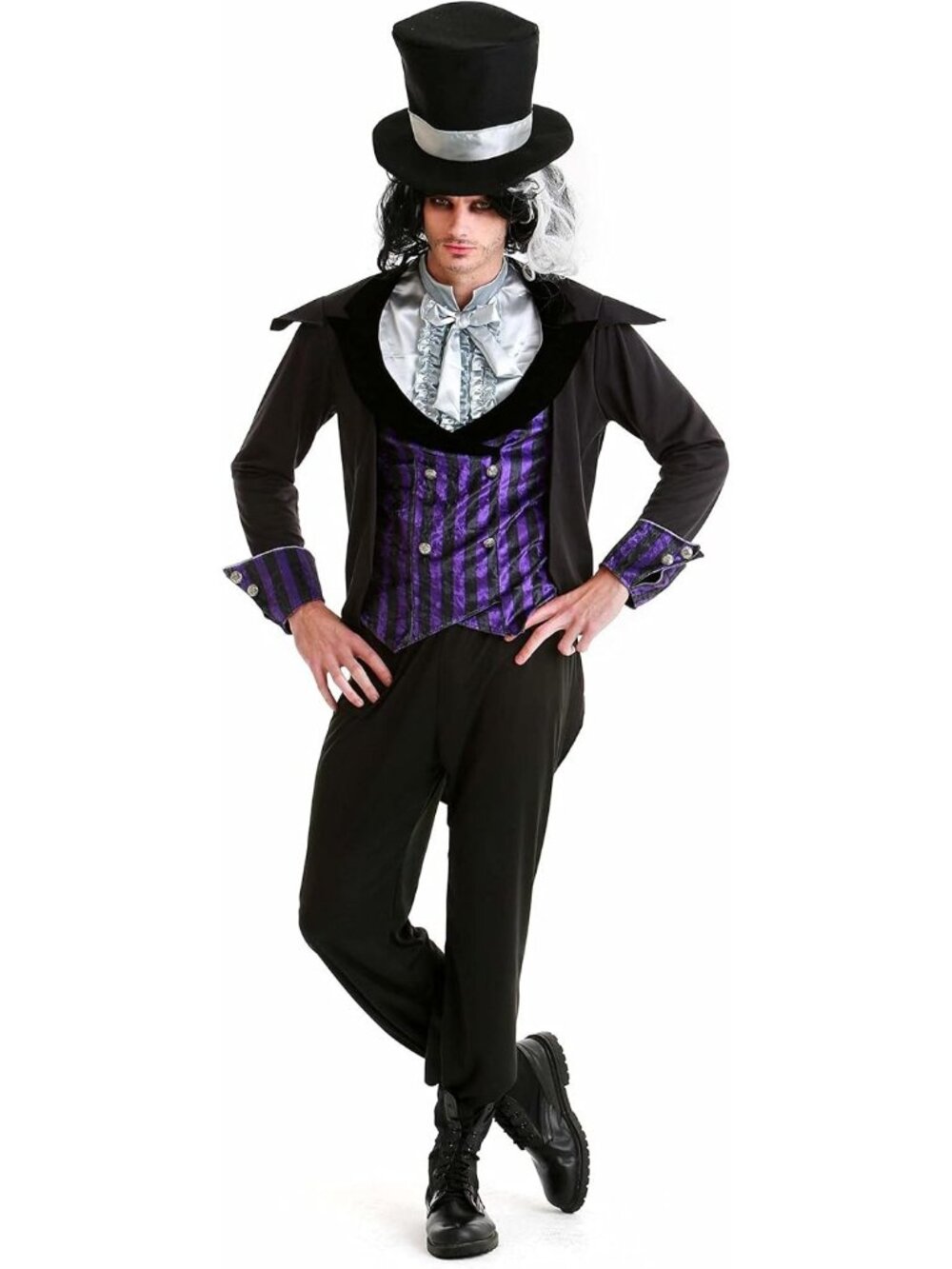 Hauntlook Men's Dark Mad Hatter Costume Halloween Medium Alice Cosplay NEW
